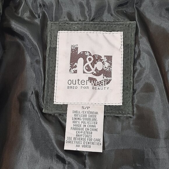 Suede Green Jacket By H&G Juniors Size Small/Petite - Picture 8 of 16